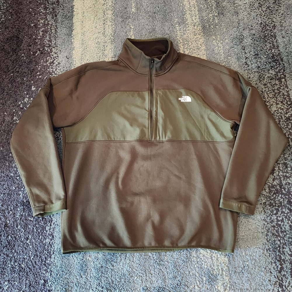 The North Face Pullover Green Canyonlands Fleece 1/2 Zip Up - Men Size XL